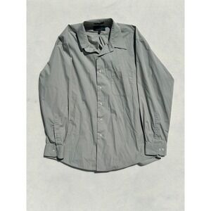Alexander Julian Colours Mens Gray Button Down Shirt Long Sleeve L 16-16.5 34/35